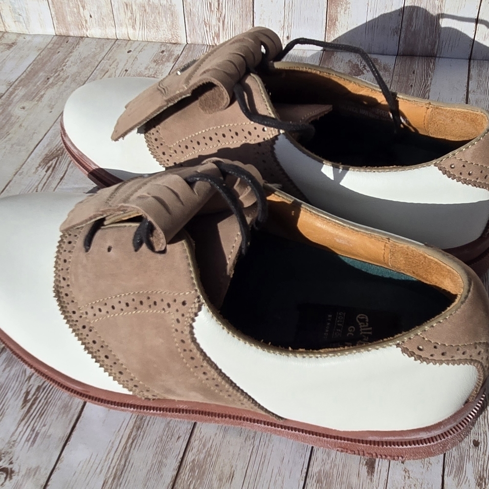 Callaway Broadmoor Golf Shoes 10.5M Men’s Brown Leather Nordstrom Narrow EUC - Picture 4 of 14